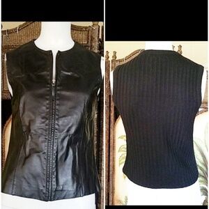 Geoffrey Beene Sport Leather/sweater vest